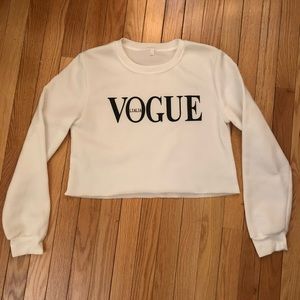 Vogue Lialia cropped white pullover